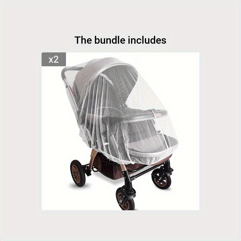 Mosquito Net for Stroller - Durable Baby Stroller Mosquito Net - Perfect Bug Net for Strollers, Bassinets, Cradles, Playards, Pack N Plays and Portable Mini Crib (White)