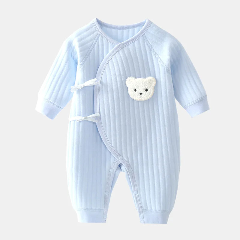 Boys Girls Bodysuit Newborn Winter Onesie Clothes Cotton Toddler Home Wear 0-6M Thickened Spring and Autumn Clothing