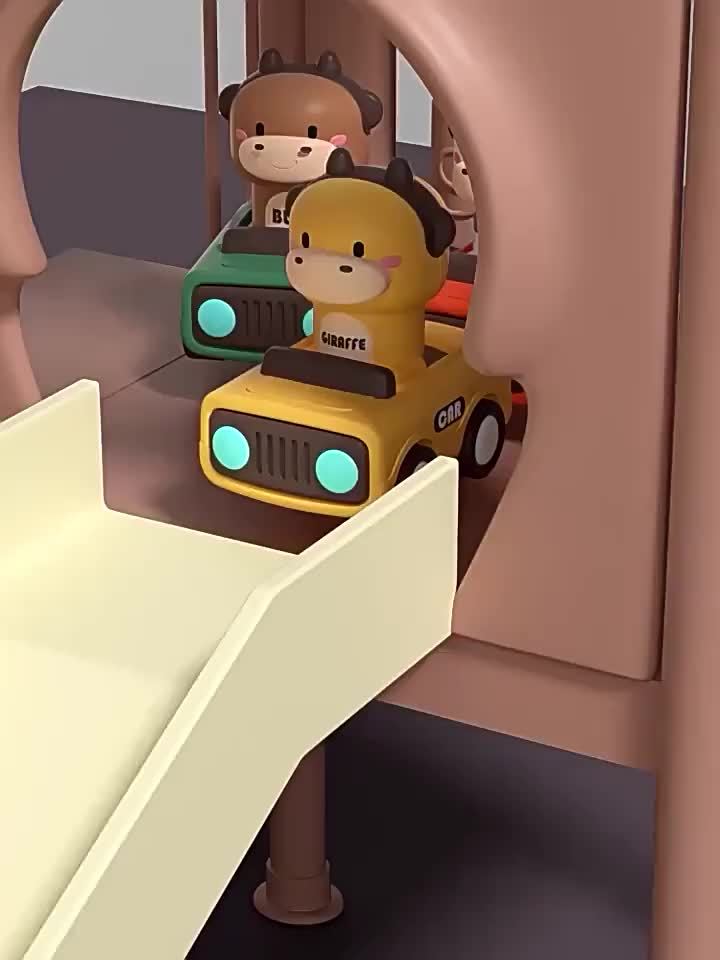 4 Sets Of Push-to-go Inertia Animal Car Children'S Toys, 1-3 Year-old Baby Toy Car, Suitable For Parent-child Interaction Exercise Baby Hand-eye Coordination, Birthday Easter Gifts For Boys And Girls