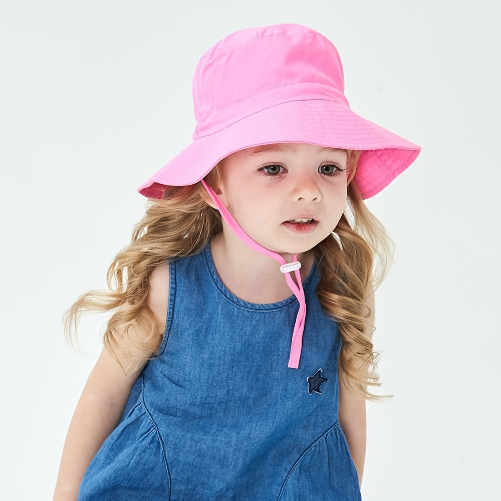 Summer Baby Sun Hats for Girls And Boys, Beach Bucket Hats for Ages 0-8.