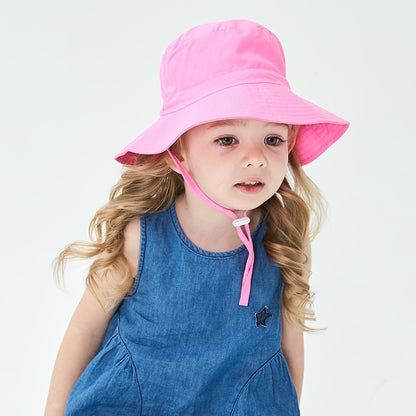 Summer Baby Sun Hats for Girls And Boys, Beach Bucket Hats for Ages 0-8.