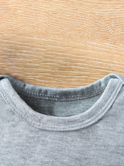 Infant Baby Boys "My Siblings Have Paws" Short Sleeve Onesie Clothes, Suitable For Indoor And Outdoor Wear