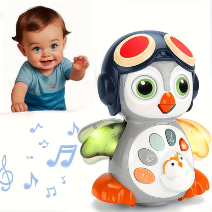 Crawling Penguin Baby Musical Toys 6+ Months, Tummy Time Toys with Music & Lights, Light Up Learning Toys, Dancing Crawling Baby Toy, Easter Christmas Gift, Sensory Stimulation, Playtime, Playful Design, Highquality Plastic,