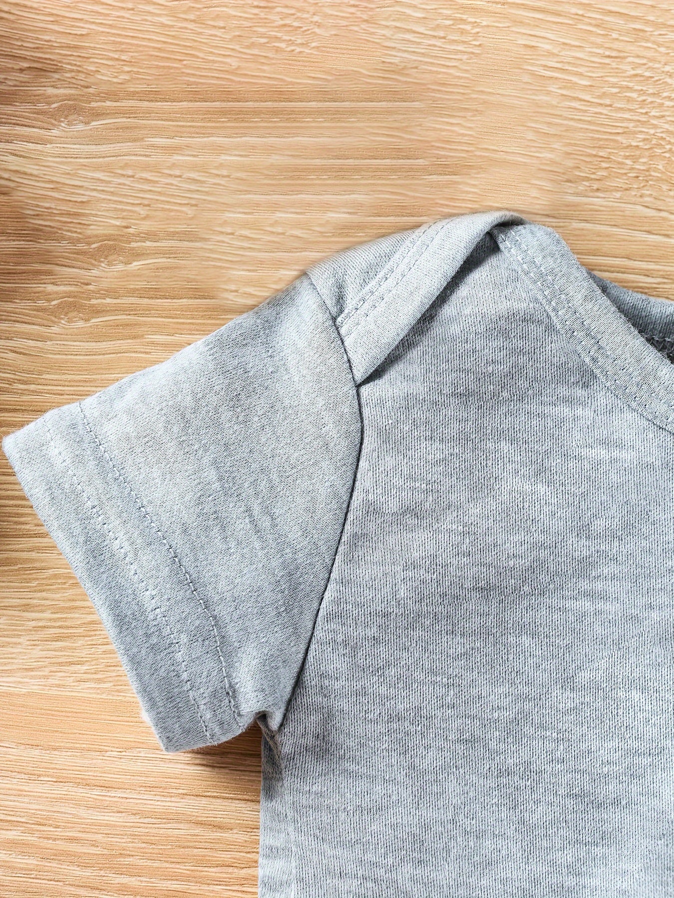 Infant Baby Boys "My Siblings Have Paws" Short Sleeve Onesie Clothes, Suitable For Indoor And Outdoor Wear