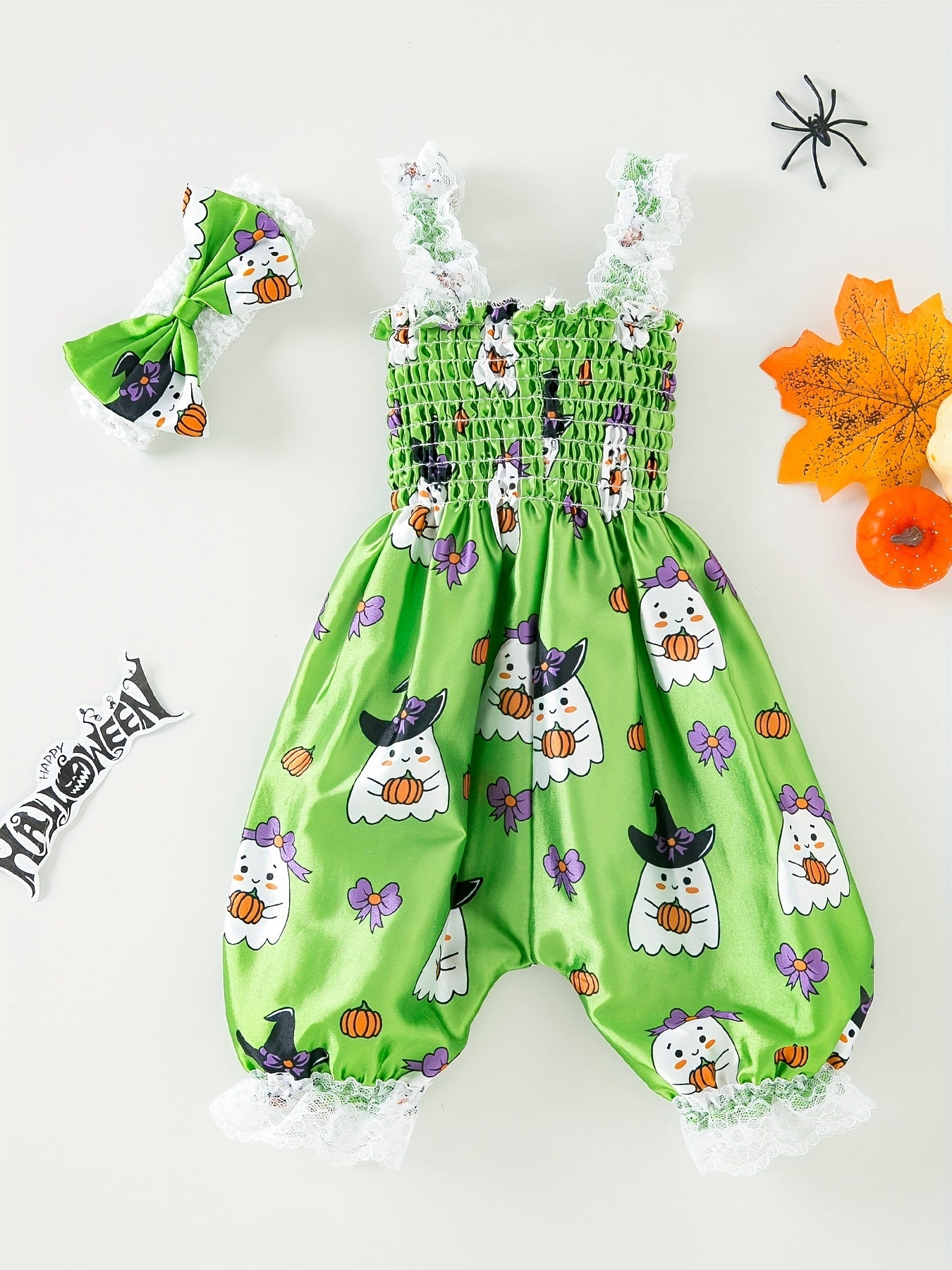 2pcs Baby Girl Summer Outfit Set - Sleeveless Smock Dress & Matching Hair Clips, Lightweight White & Blue Floral Romper, Non-Stretch Breathable Fabric for Photoshoots, Beach & Casual Attire (Hand Washable), Perfect for Outdoo