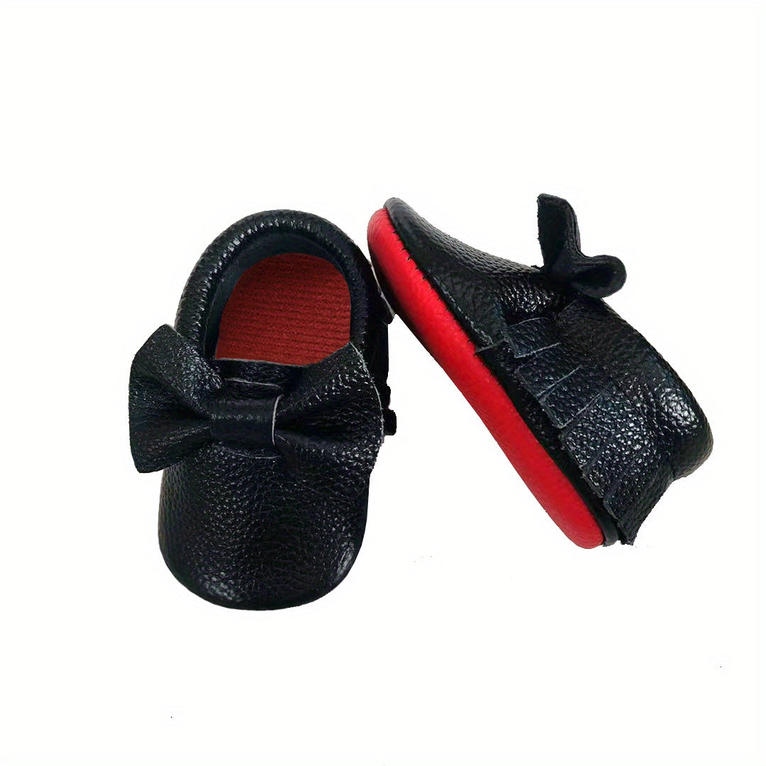 Adorable Baby Boys & Girls Crib Shoes - Super Lightweight & Ultra-Comfortable with Bowknot Decor - Ideal for First Walkers Delicate Steps!