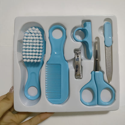 6pcs Comb and Brush Set, 3 Colors Baby Nail Clippers Kit, Baby Care Wash Set