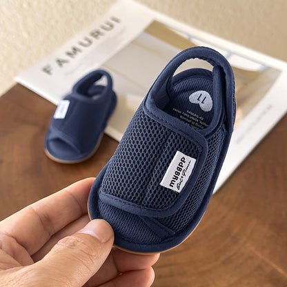 Baby Girls Boys Mesh Breathable Sandals New Soft Crib Shoes First Walker Shoes Beach Shoes For Newborn Infant, Spring And Summer