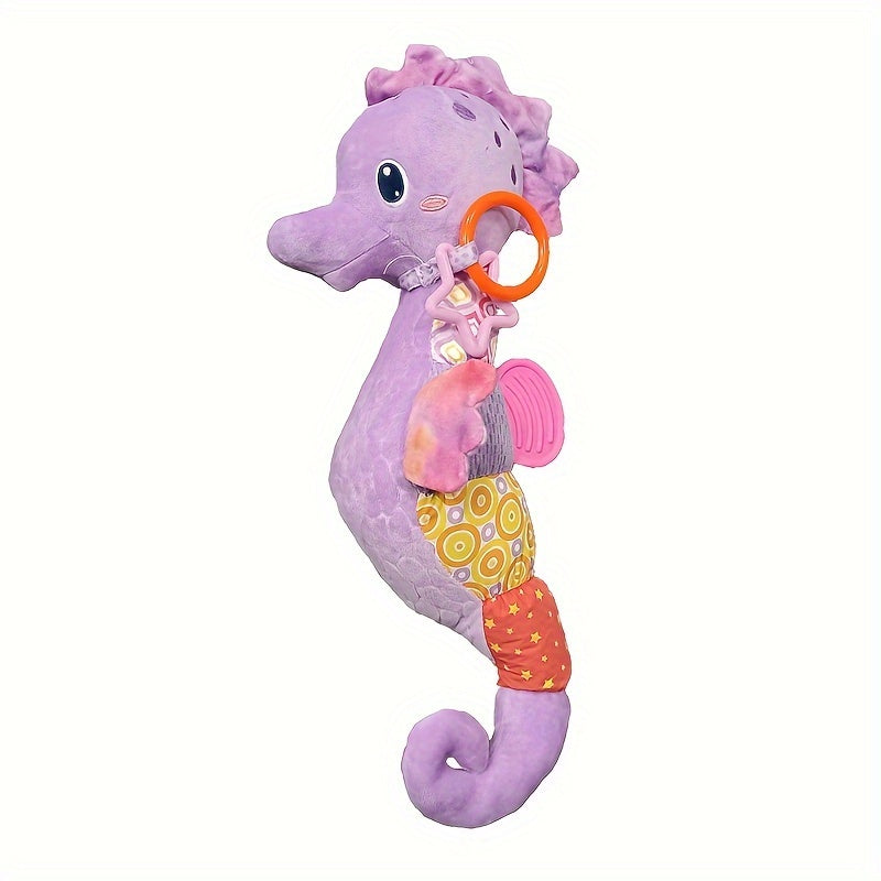 Soft Plush Seahorse Baby Toy with Bell, Christmas Gift, Halloween Gift, Thanksgiving Gift, Easter Gift for Newborn