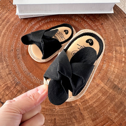 Floral Non-slip Baby Girl Sandals with Ruffle Trim – Comfy Open Toe Toddler Princess Shoes for Spring/Summer