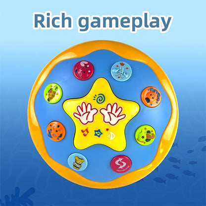 Children's Multifunctional Hand Drum Music Light Sound and Educational Baby Ocean Hand Drum Baby Toy Fun Toy