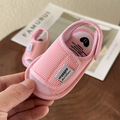 Baby Girls Boys Mesh Breathable Sandals New Soft Crib Shoes First Walker Shoes Beach Shoes For Newborn Infant, Spring And Summer
