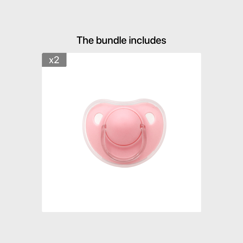 2 Options Matte Surface Baby Pacifier with Cover, Thumb & Cherry Round Shape Soother Pacifiers for Boy and Girl, Christmas Thanksgiving Day Gift