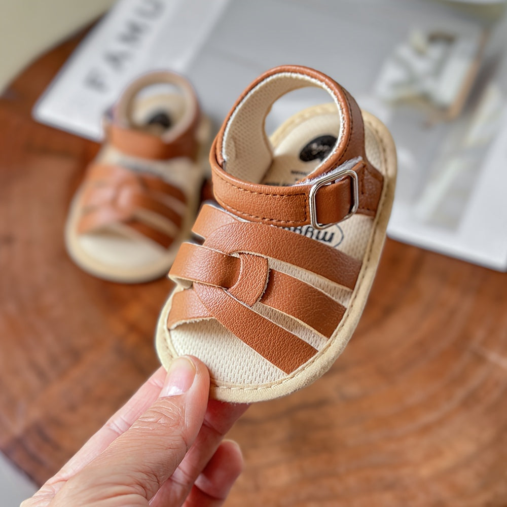 Newborn Baby Girls Geometric Patterned Corduroy Crib Shoes with Breathable TPR Sole, Hook-and-Loop Fastener and Spike Embellishment for All-Season Wear