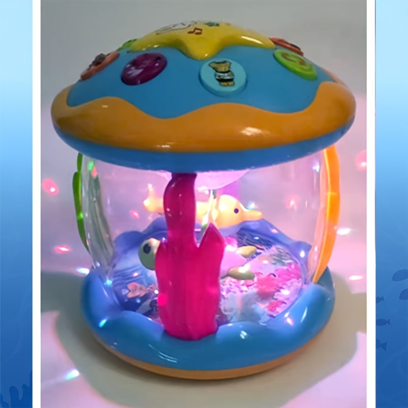 Children's Multifunctional Hand Drum Music Light Sound and Educational Baby Ocean Hand Drum Baby Toy Fun Toy