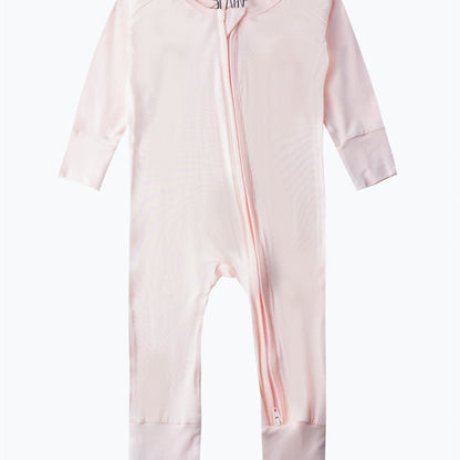 Long Sleeve Baby Girls Cotton Blend Crew Neck Casual Romper Jumpsuit - Soft Slight Stretch Fabric, Bamboo Fiber Lining, Machine Washable, Perfect for Spring and Fall - Cute and Cozy Knit Fabric Design