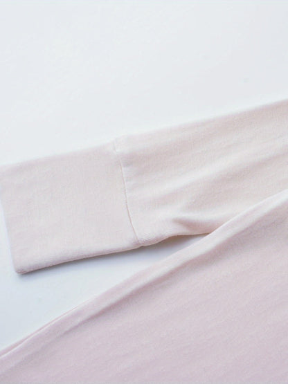 Long Sleeve Baby Girls Cotton Blend Crew Neck Casual Romper Jumpsuit - Soft Slight Stretch Fabric, Bamboo Fiber Lining, Machine Washable, Perfect for Spring and Fall - Cute and Cozy Knit Fabric Design