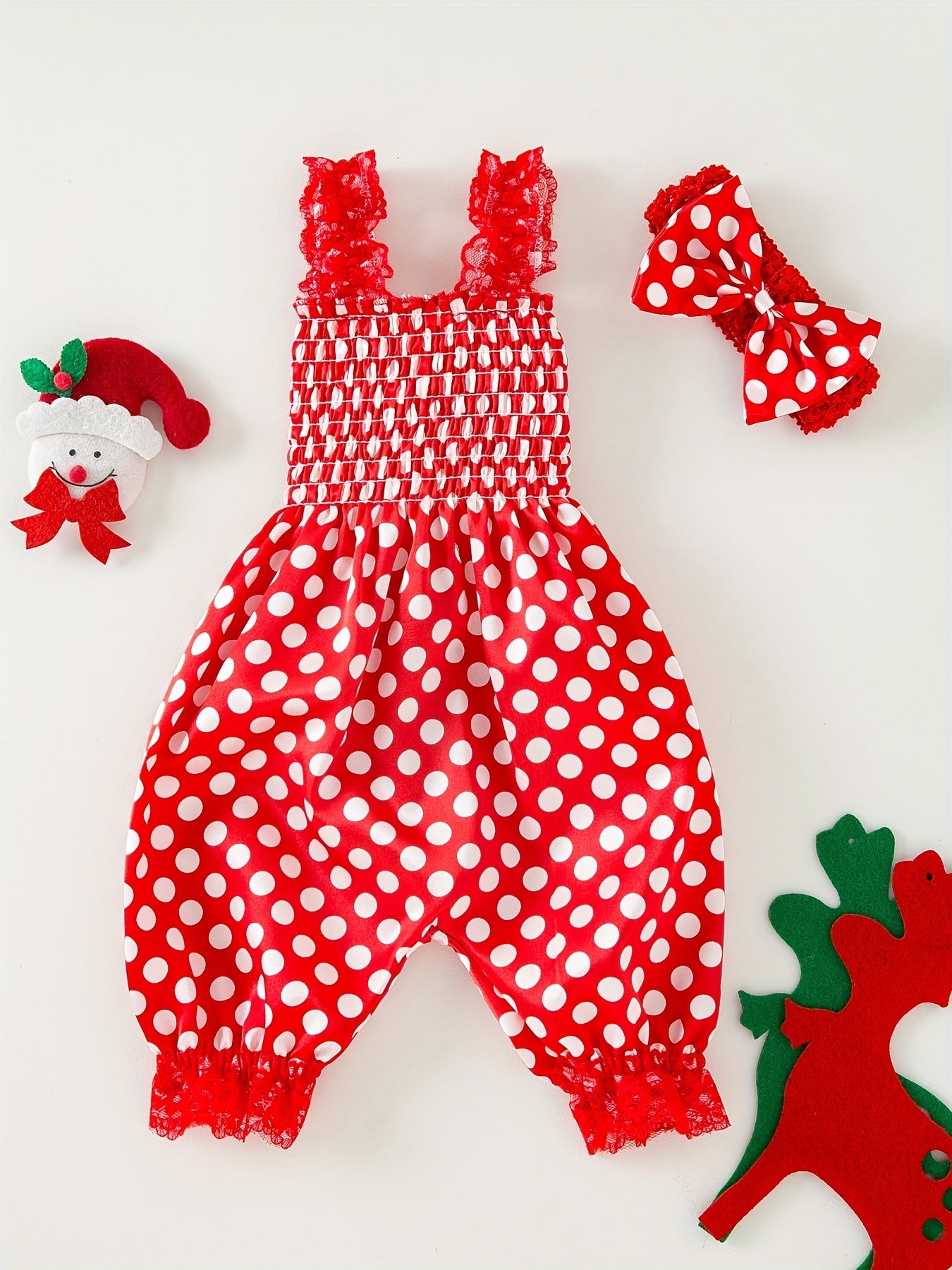 2pcs Baby Girl Summer Outfit Set - Sleeveless Smock Dress & Matching Hair Clips, Lightweight White & Blue Floral Romper, Non-Stretch Breathable Fabric for Photoshoots, Beach & Casual Attire (Hand Washable), Perfect for Outdoo