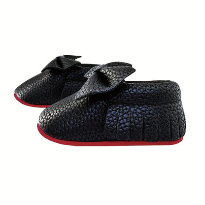 Adorable Baby Boys & Girls Crib Shoes - Super Lightweight & Ultra-Comfortable with Bowknot Decor - Ideal for First Walkers Delicate Steps!