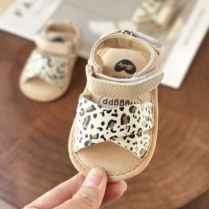 Newborn Baby Girls Geometric Patterned Corduroy Crib Shoes with Breathable TPR Sole, Hook-and-Loop Fastener and Spike Embellishment for All-Season Wear