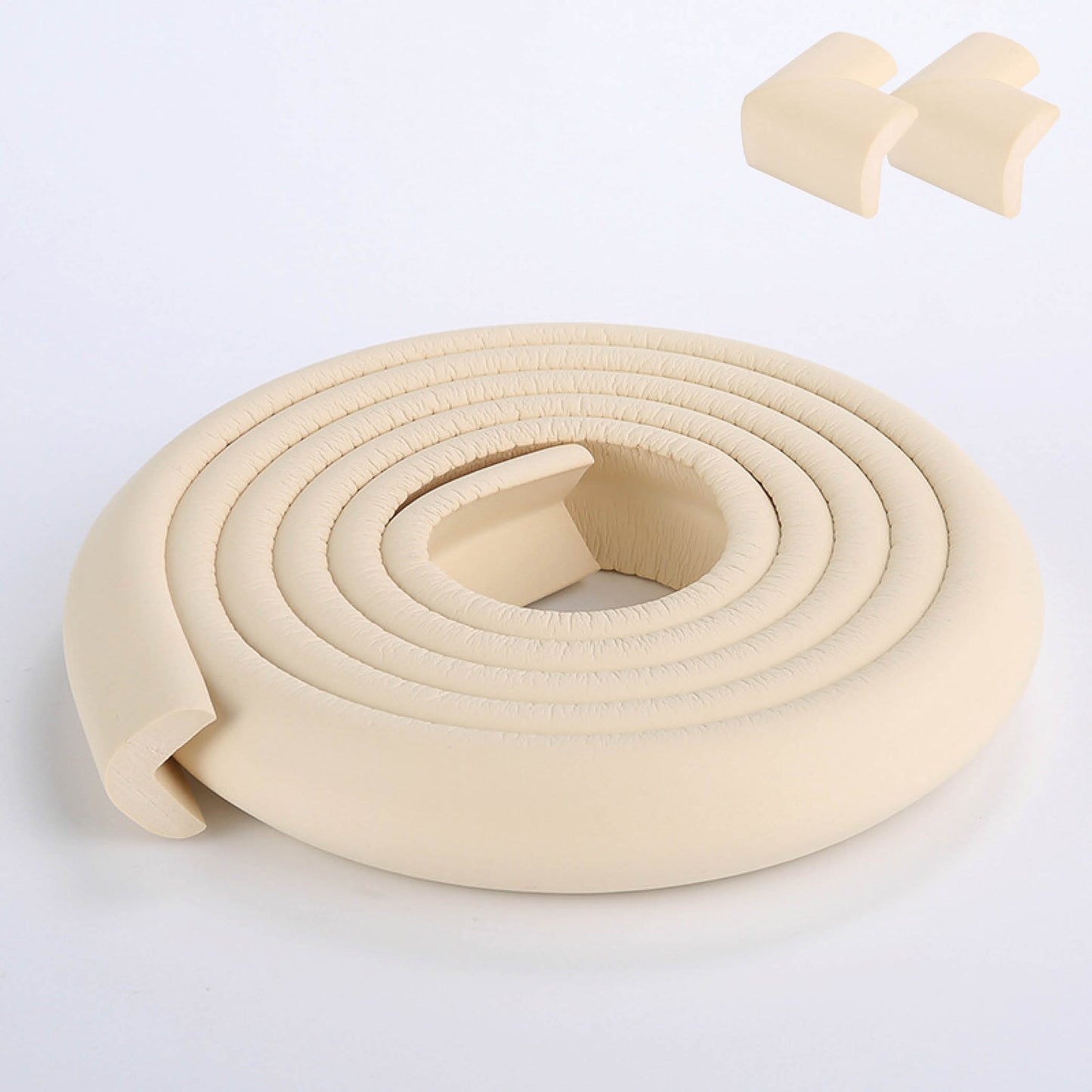 Proofing Edge And Corner Guard Protector Set, 6.5 Feet Edges & 2 Foam Corners, Furniture And Tables Child Baby Proof Bumpers , Pre-Taped Corner Cushions