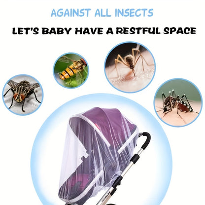 Mosquito Net for Stroller - Durable Baby Stroller Mosquito Net - Perfect Bug Net for Strollers, Bassinets, Cradles, Playards, Pack N Plays and Portable Mini Crib (White)