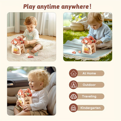 A Multi-functional Mushroom Five-in-one Toy Set, An Interesting And Educational Cognitive Toy That Helps Develop Hand-eye Coordination, Baby Toy, And A Birthday And Christmas Gift For Children
