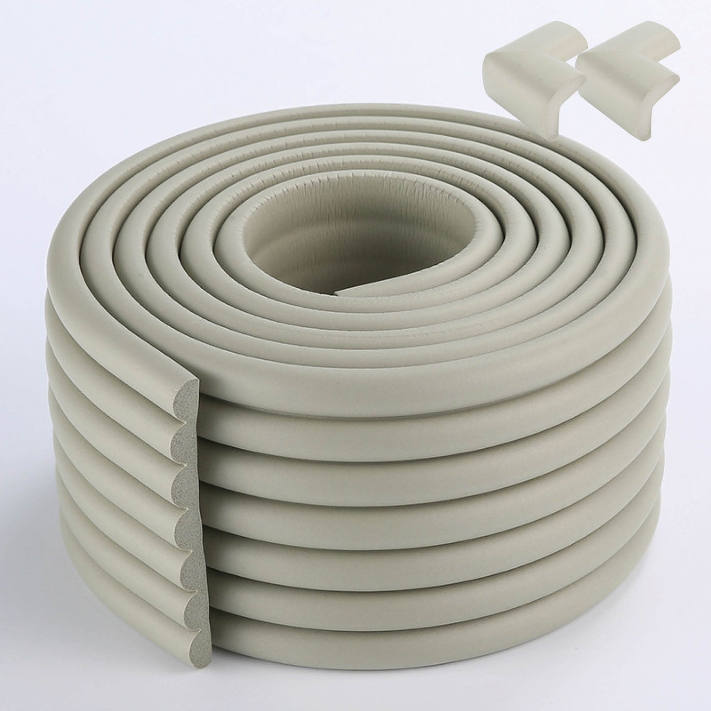 Proofing Edge And Corner Guard Protector Set, 6.5 Feet Edges & 2 Foam Corners, Furniture And Tables Child Baby Proof Bumpers , Pre-Taped Corner Cushions