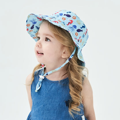 Summer Baby Sun Hats for Girls And Boys, Beach Bucket Hats for Ages 0-8.