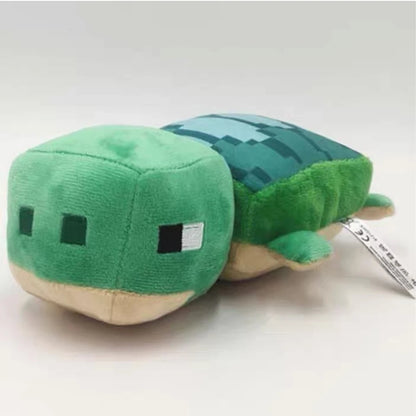 MINISO Cute Mosaic Plush Doll Turtle Wolf Fox Toy Doll Cartoon Animal Toys Kids Baby Children Christmas Gift