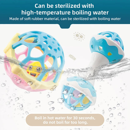 Baby toys，Baby rattle, fine motor and sensory toy, Suitable for infants aged 3, 6, 9, and 12 months