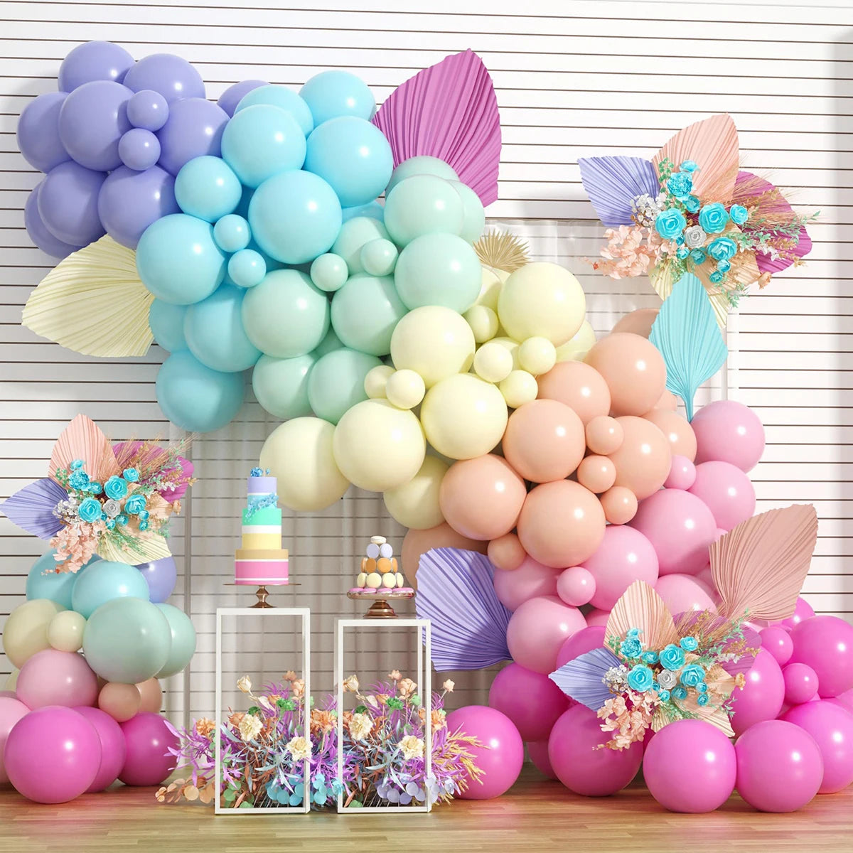 Colorful Macaron Balloons Garland Arch Kit Wedding Birthday Party Decor Kids Birthday Wedding Supplies Latex Ballon Baby Shower