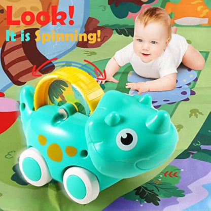 Jiexunda  Baby Toy Car Dinosaur Toy Pull Back Car Dino Cars with Play Mat Storage Bag for Over 2 3 4 5 Years Old  Kids