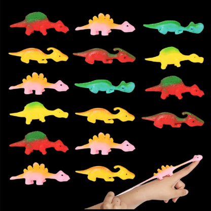 5-20Pcs Colorful Finger Catapult Dinosaur Games Kids Birthday Baby Shower Party Favor Giveaway Christmas Carnival Party Gift
