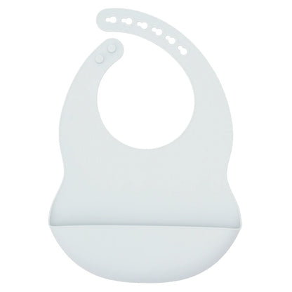 Color Kids 1PCS Silicone Baby Bib Adjustable Waterproof Feeding Bib BPA Free Soft Drool Bib Newborn Essentials Saliva Towel