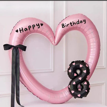 Hollow Out Love Heart Balloon Birthday Party Decoration Cute Love Ballons Baby Shower Wedding Party Gifts Party Balloon Ornament