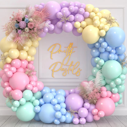 Colorful Macaron Balloons Garland Arch Kit Wedding Birthday Party Decor Kids Birthday Wedding Supplies Latex Ballon Baby Shower