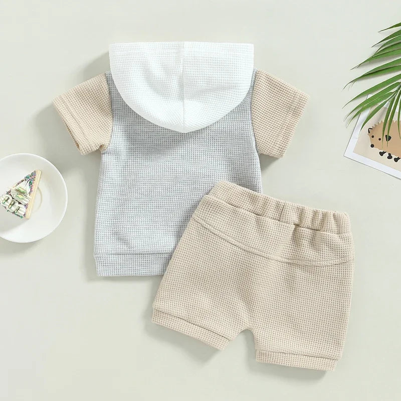 Toddler Summer Waffle Knit Outfit Set