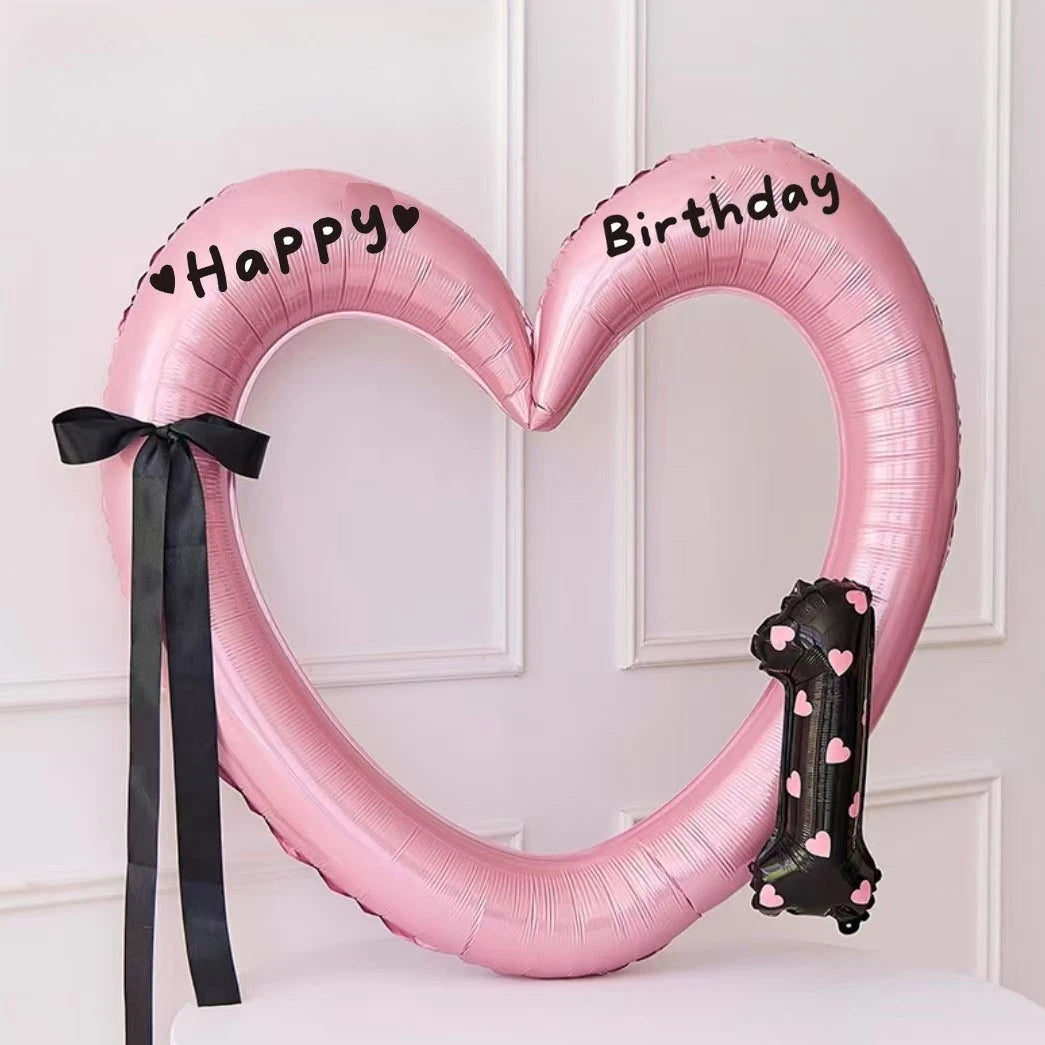 Hollow Out Love Heart Balloon Birthday Party Decoration Cute Love Ballons Baby Shower Wedding Party Gifts Party Balloon Ornament