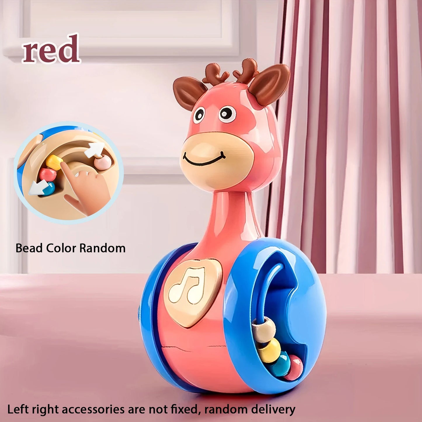 Fawn Sliding Tumbler Toy Rattle Baby Educational Early Education Gift Toy for Baby