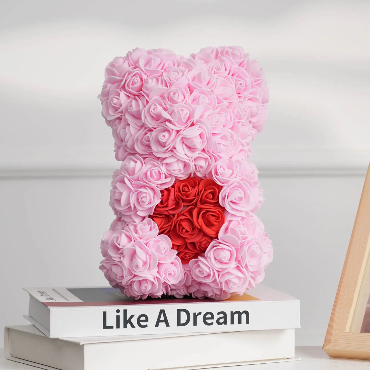 1PC Artificial Flower Eternal Rose Teddy Bear Mother's Day Birthday Valentine's Day Anniversary Gift Home Decoration