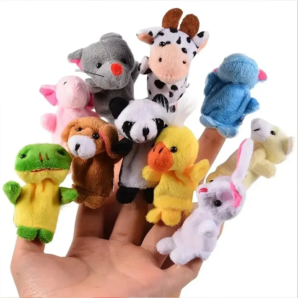 1/5/10 Pcs Cartoon Hand Doll Finger Puppet Baby Children Story Early Education Soothing Doll Plush Toy