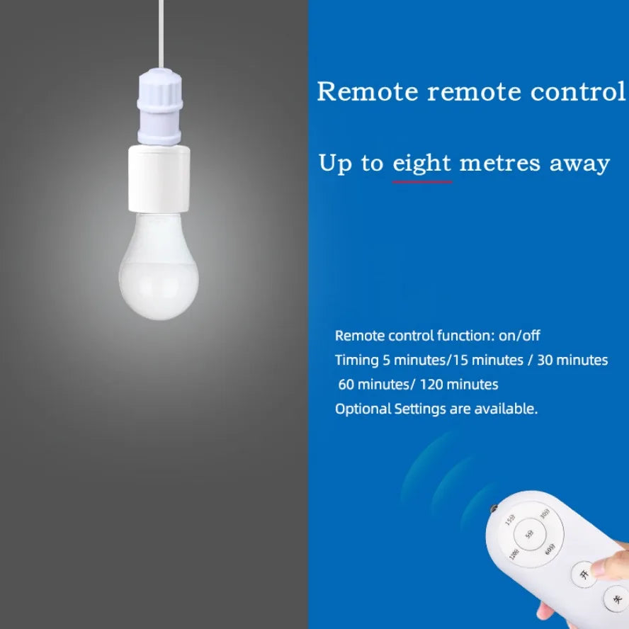 E27 60W Wireless Remote Control Smart Timer Switch Lamp Holder 110V 220V House Multi Light Switch Baby Room Bedroom Timer Switch