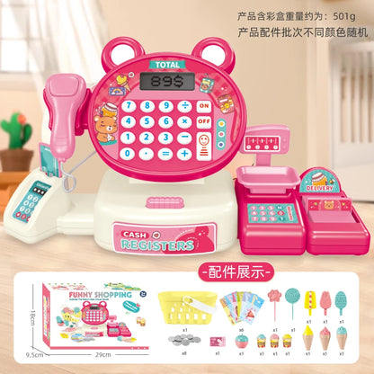 Kids Cash Register Playset with Shopping Cart and Accessories