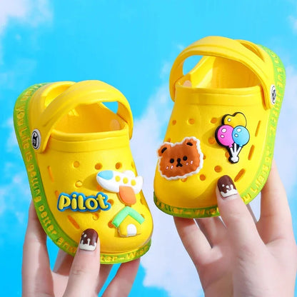 Summer Children Garden Slippers Shoes Boys&Girls Beach Sandal Kids Lightweight Breathable Cute Cartoon Slip Baby Slippers