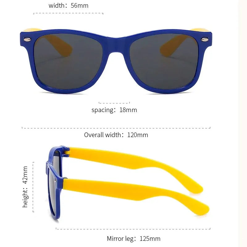 Baby Sunglasses with Glasses Box Boys Girls Outdoor Goggles Sun Glasses AC Lens Safety Glasses and Cases Gift for Kids