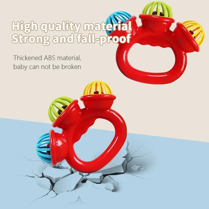 1/4PCS Newborn Hand Rattle Ball Baby Toys Grasping Hand Bell Sensory Toys Kids Safety Materials Toys for Baby Children Best Gift