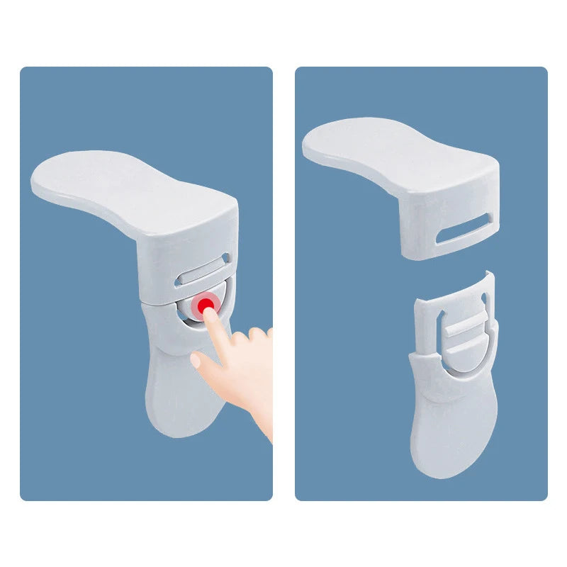 Baby Lock Drawer Safety Lock Anti-clamp Hand Cabinet White Drawer Lock Refrigerator Lock Child Protection Multi-function Lock