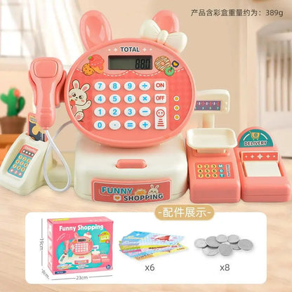 Kids Cash Register Playset with Shopping Cart and Accessories