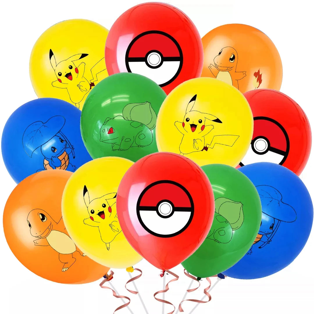 3/2/1Pack pokemon Latex Balloons Birthday Party Supplies Cartoon Pikachu Balloon Baby Shower Kids Favor For Party Decorations